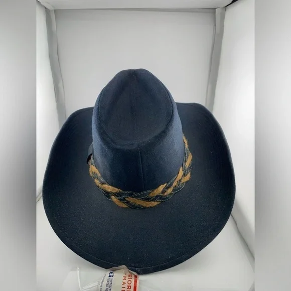 Vintage Bradford LTD Blue Denim Cowboy Hat Size 7​​​​​​​​​​​​ - Picture 6 of 9